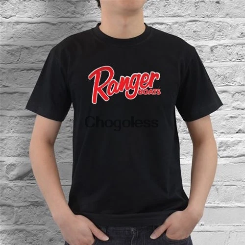 Мужская черная футболка с логотипом Ranger Boats рыбалка лодка парусная хлопковая
