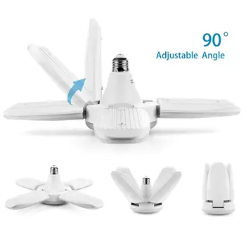 LED Garage Lights Deformable 38W LED Basement Lights E26 LED Light Bulb Ceiling Lighting Daylight Lamps With 4 Adjustable Panels
LED Garage Lights Deformable 38W LED Basement Lights E26 LED Light Bulb Ceiling Lighting Daylight Lamps With 4 Adjustable Panels