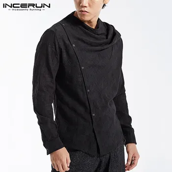 INCERUN Fashion Men Shirt Button Long Sleeve Solid Color Cotton Tops 2020 Casual Streetwear Chic Shirts Men Camisas Hombre S-3XL
INCERUN Fashion Men Shirt Button Long Sleeve Solid Color Cotton Tops 2020 Casual Streetwear Chic Shirts Men Camisas Hombre S-3XL