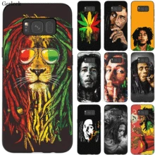 Caixa do telefone para Samsung J6 A70 A60 A50 A40 A20 A30 A10 A7 A6 A5 A3 A8 A9 Capa bob marley reggae rasta leão leão Diy Shell(China)