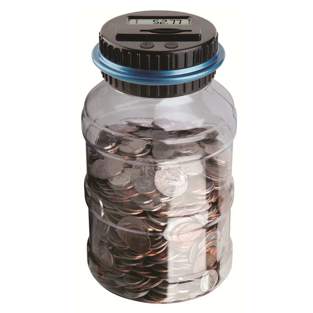 HOT Electronic Digital Counting Coin Bank Money Saving Box LCD Display Counter Piggy Bank TI99