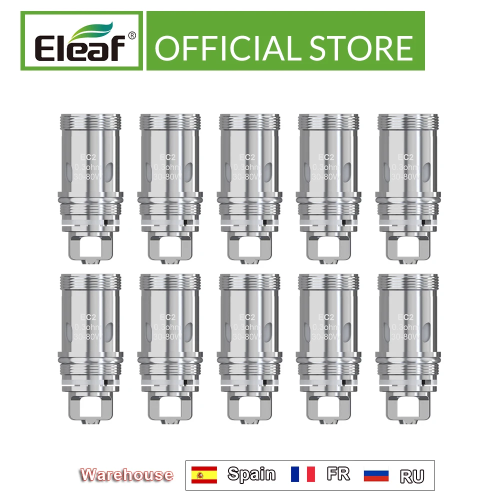 10 шт./лот оригинальная головка Eleaf EC2 0 3 Ом/0 5 Ом подходит для iKuu i200 с атомайзером Melo