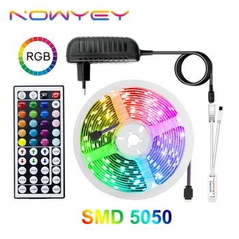 LED Strip Light SMD5050 5M LED Strip Kit 44Key Remote 12V RGB LED Lights Ambilight Tape Neon Ribbon
LED Strip Light SMD5050 5M LED Strip Kit 44Key Remote 12V RGB LED Lights Ambilight Tape Neon Ribbon