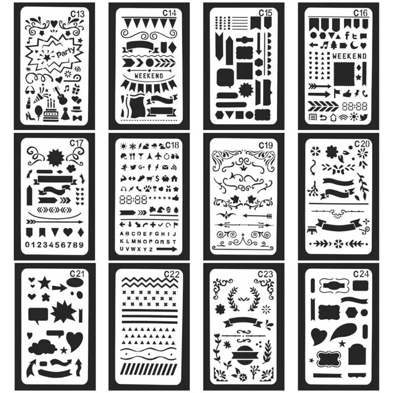 24pcs/set Children Painting Template Hand Account DIY Album Drawing Board Stenci
24pcs/set Children Painting Template Hand Account DIY Album Drawing Board Stenci