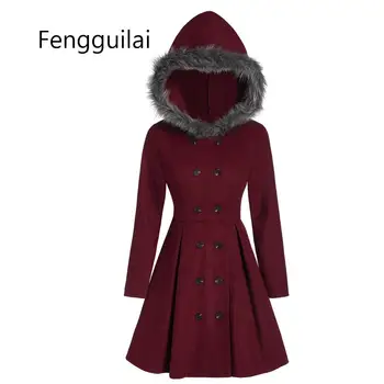 FENGGUILAI 2020 New Fashion Double Breasted Mid-long Trench Coat Women Red Black Slim Hooded Cloak Mujer Windbreaker Female
FENGGUILAI 2020 New Fashion Double Breasted Mid-long Trench Coat Women Red Black Slim Hooded Cloak Mujer Windbreaker Female