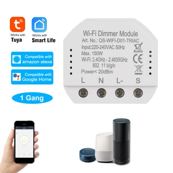 WiFi Dimmer Module Smart Light Dimmer Breaker Controller Switch Module APP Remote/Voice Control Compatibe with Alexa Google Home
WiFi Dimmer Module Smart Light Dimmer Breaker Controller Switch Module APP Remote/Voice Control Compatibe with Alexa Google Home