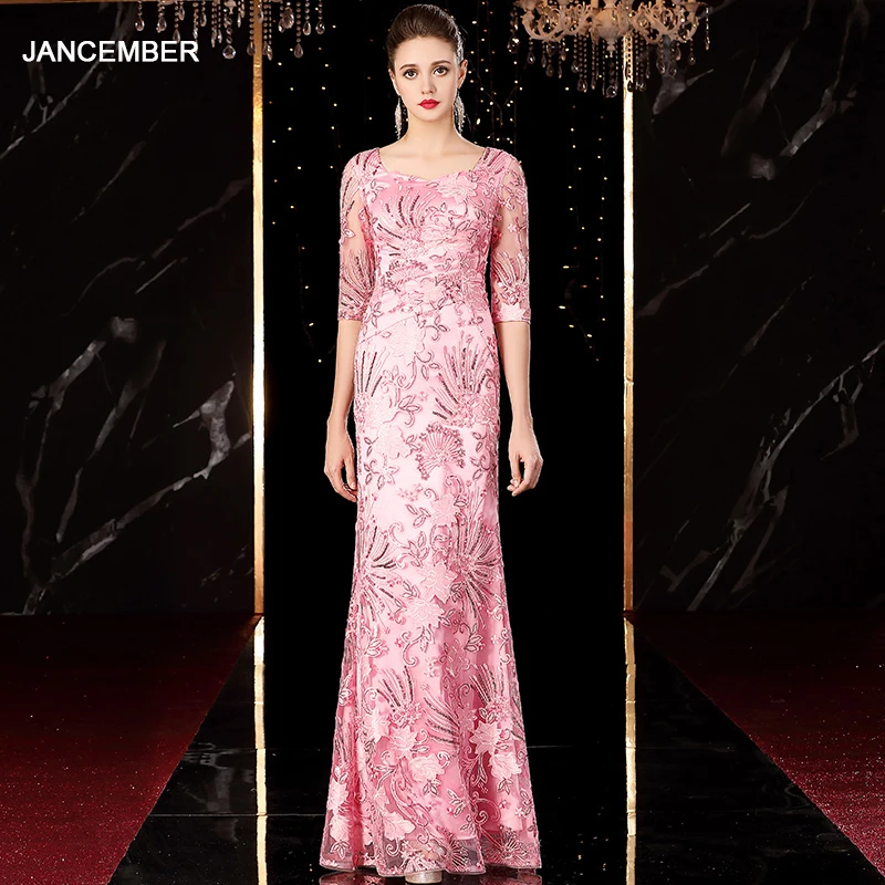JANCEMBER Customized Evening Dresses Long O-neck Half Sleeves Appliques Pattern Mermaid Evening Gown Vestidos De Fiesta De Noche
JANCEMBER Customized Evening Dresses Long O-neck Half Sleeves Appliques Pattern Mermaid Evening Gown Vestidos De Fiesta De Noche