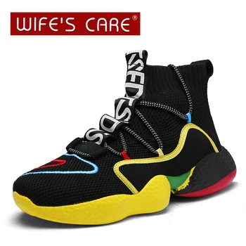Fashion Popular Flying Woven Sock Shoes Men High Top Sneakers Damping Non-slip Shoes Men Casual Shoes Zapatos Hombre Sapatos
Fashion Popular Flying Woven Sock Shoes Men High Top Sneakers Damping Non-slip Shoes Men Casual Shoes Zapatos Hombre Sapatos