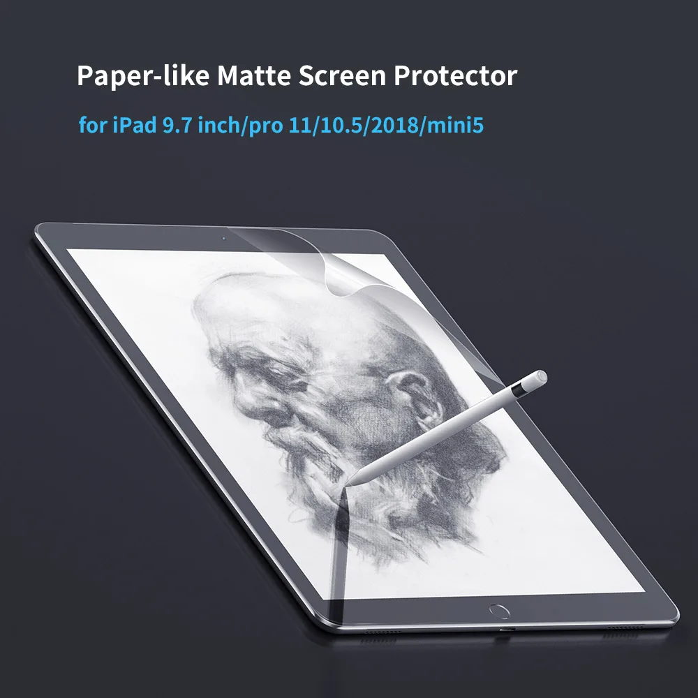 Matte Paper-Like Screen Protector For Apple iPad Pro 11 9.7 10.5 12.9 Inches Anti-Glare Painting Protector For iPad 2018/Mini 5
Matte Paper-Like Screen Protector For Apple iPad Pro 11 9.7 10.5 12.9 Inches Anti-Glare Painting Protector For iPad 2018/Mini 5