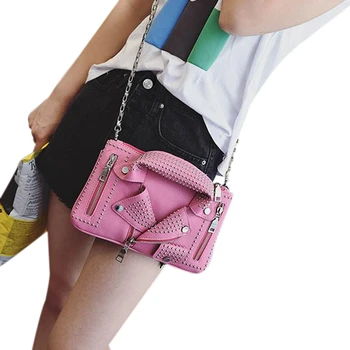 Women Bags Designer Clutch Fashion Rivet Motorcycle Shoulder Bag New Summer Fashion Handbag Chain Crossbody Jacket Bag(Pink)
Women Bags Designer Clutch Fashion Rivet Motorcycle Shoulder Bag New Summer Fashion Handbag Chain Crossbody Jacket Bag(Pink)
