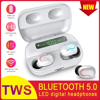 Q82 TWS magnetic Bluetooth 5.0 earphones with LED digital display charging compartment can do mobile power mobile phone bracket
Q82 TWS magnetic Bluetooth 5.0 earphones with LED digital display charging compartment can do mobile power mobile phone bracket
