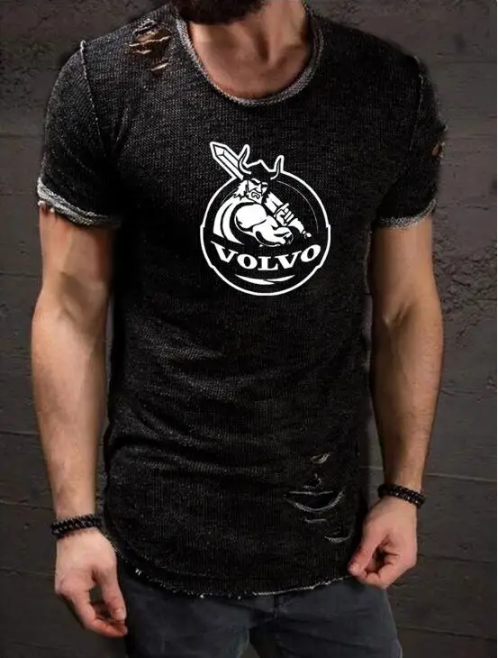 Volvo Viking Decal print Summer Ripped T Shirts Men Tee Hole Solid tshirt Slim Fit O Neck Short Sleeve Muscle Tops Casual Jersey
Volvo Viking Decal print Summer Ripped T Shirts Men Tee Hole Solid tshirt Slim Fit O Neck Short Sleeve Muscle Tops Casual Jersey