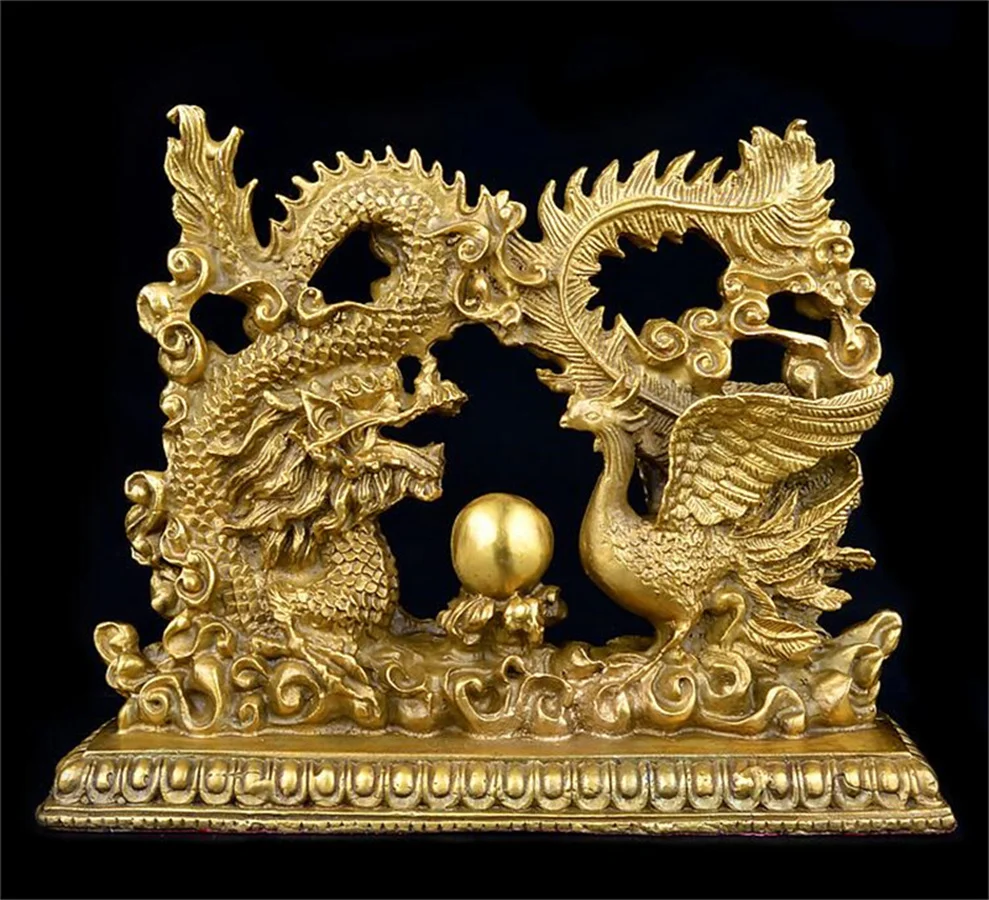 Pure copper, dragon and Phoenix opera beads ornaments, exquisite crafts, ornaments collection
Pure copper, dragon and Phoenix opera beads ornaments, exquisite crafts, ornaments collection