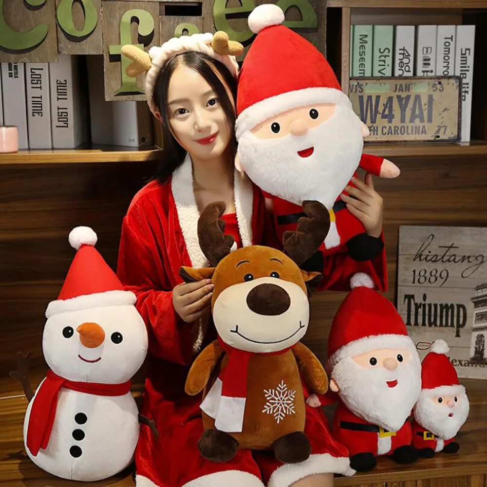 

Children's Christmas Gifts Santa Claus Snowman Elk Doll Stuffed Plush Toy