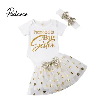 Newest Fashion 3pcs Newborn Toddler Infant Kid Baby Girl Clothes White Letter Printed T-shirt Tops+Dot Skirt scarf Outfits Set
Newest Fashion 3pcs Newborn Toddler Infant Kid Baby Girl Clothes White Letter Printed T-shirt Tops+Dot Skirt scarf Outfits Set