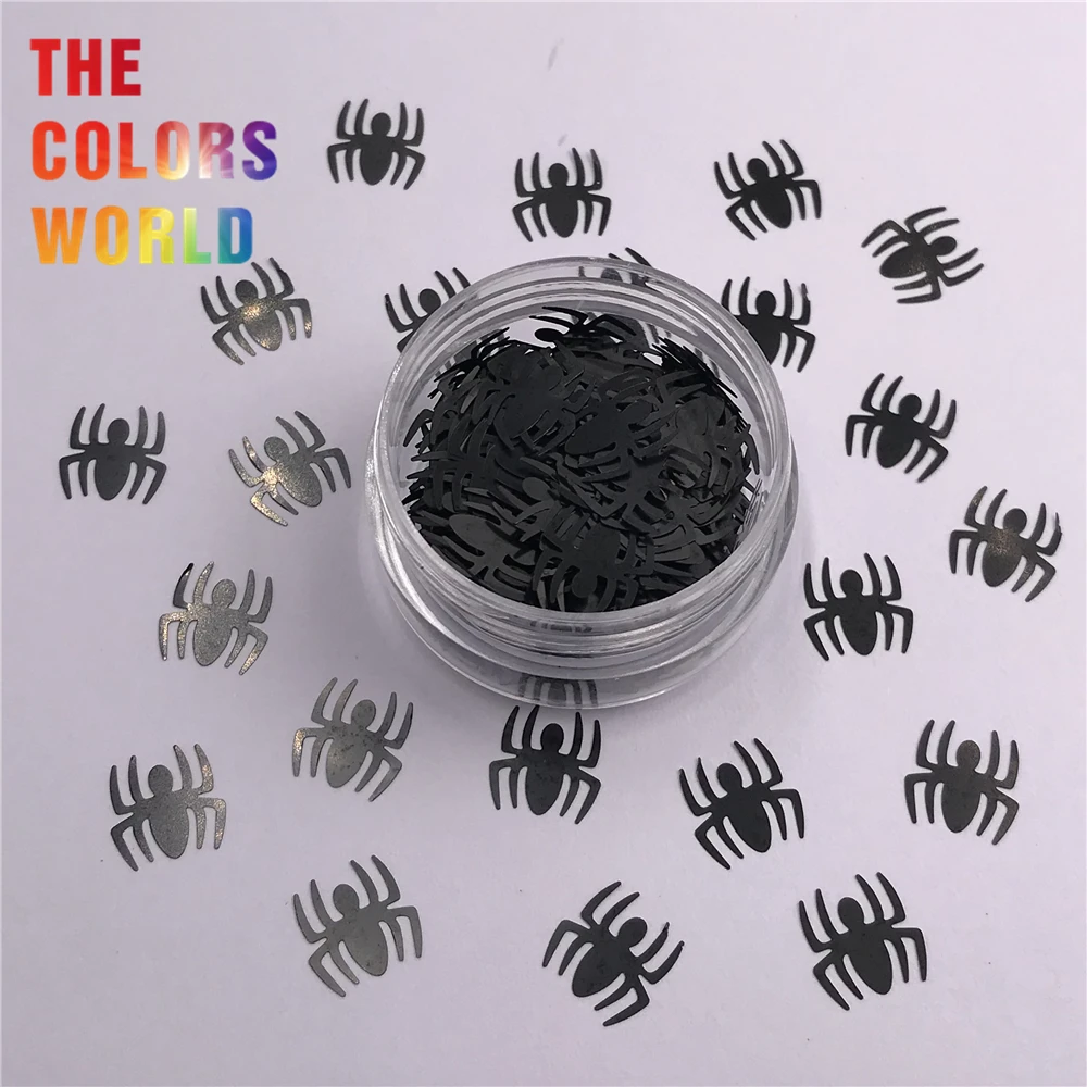 

Spider 10MM Big Size Halloween's Glitter Halloween Decoration Face Paint Crafts Tumbler DIY Accessories Festival Party Supplier
