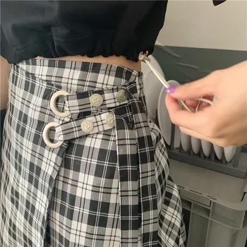 YUKI saplings, western style Fried chicken joker a chip color matching grid button skirts short skirt south Korean new q
YUKI saplings, western style Fried chicken joker a chip color matching grid button skirts short skirt south Korean new q
