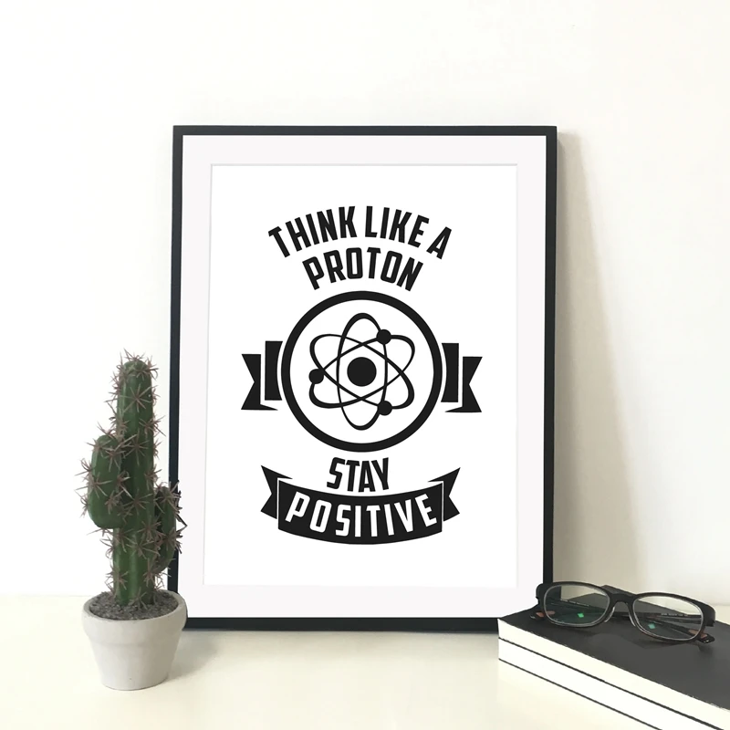 Physics Chemistry Motivational Quote Print Think Like A Proton Art For Geeks Poster Canvas Painting Office Gallery Wall Decor
Physics Chemistry Motivational Quote Print Think Like A Proton Art For Geeks Poster Canvas Painting Office Gallery Wall Decor