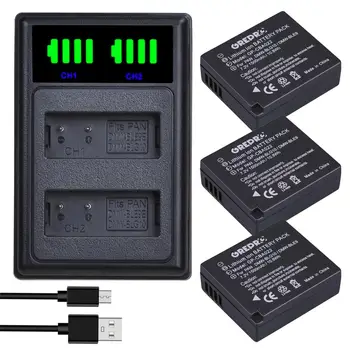 DMW-BLG10 DMW BLG10 DMW-BLE9 BLE9E Battery + LED Dual Charger with type-C port for Panasonic LUMIX GF5 GF6 GX7 LX100 GX80 GX85
DMW-BLG10 DMW BLG10 DMW-BLE9 BLE9E Battery + LED Dual Charger with type-C port for Panasonic LUMIX GF5 GF6 GX7 LX100 GX80 GX85