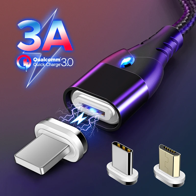 2m Magnetic Cable 3A Fast for IPhone XS 8 7 6 Samsung Charger 3.0 Quick Charge Micro USB Type C Magnet Phone Charging Data Cord
2m Magnetic Cable 3A Fast for IPhone XS 8 7 6 Samsung Charger 3.0 Quick Charge Micro USB Type C Magnet Phone Charging Data Cord