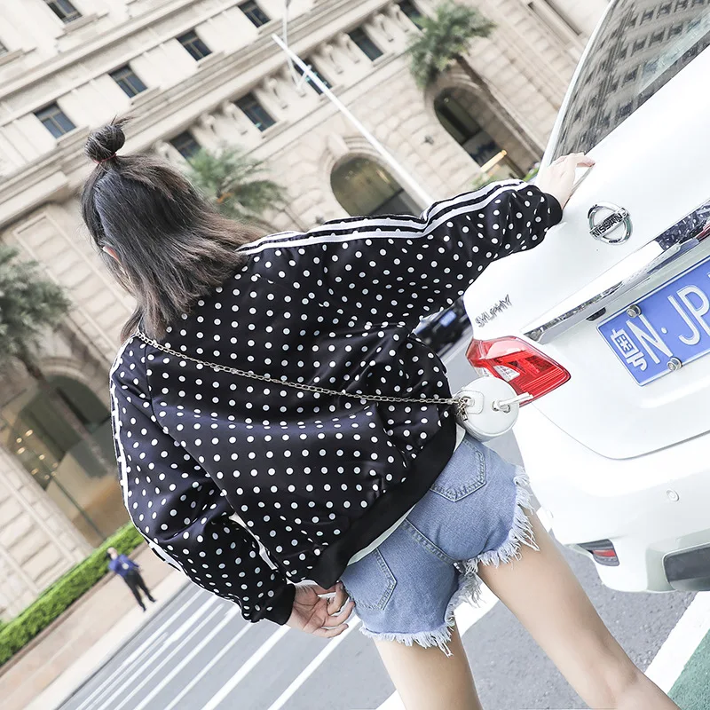 2018 Autumn Playful Polka Dot Women's Loose-Fit Students BF Jacket Baseball Uniform
2018 Autumn Playful Polka Dot Women's Loose-Fit Students BF Jacket Baseball Uniform