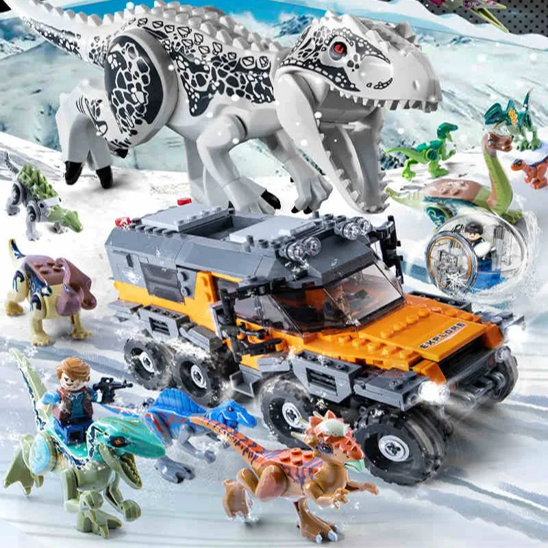 Jurassic Dinosaur World Park Series Mechanical T-rex Indominus Rex Building Blocks Compatible Dino Bricks Toy For Kids Xmas Gift
Jurassic Dinosaur World Park Series Mechanical T-rex Indominus Rex Building Blocks Compatible Dino Bricks Toy For Kids Xmas Gift