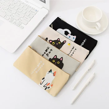 Cat Canvas Pencil Case Office Student Pencil Cases Kalem Kutusu School Supplies Pen Box Astuccio Scuola 
Cat Canvas Pencil Case Office Student Pencil Cases Kalem Kutusu School Supplies Pen Box Astuccio Scuola