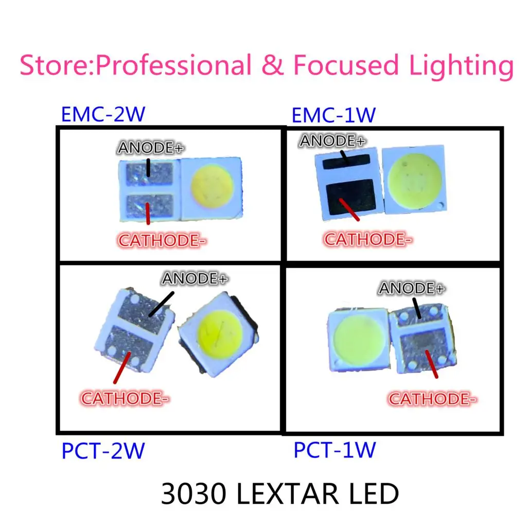 Фото Светодиодная подсветка Lextar высокой мощности 200 вт 1 8 6 в холодный белый свет 3030-3030