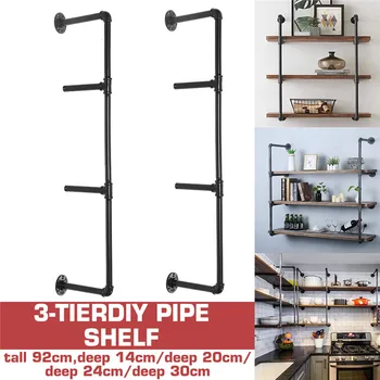 High Quality 2 PCS 4 Tier Shelf Industrial Furniture Wall Shelf Bracket Hanging Storage Shelves Iron Pipe Black DIY Pipe Shelves
High Quality 2 PCS 4 Tier Shelf Industrial Furniture Wall Shelf Bracket Hanging Storage Shelves Iron Pipe Black DIY Pipe Shelves