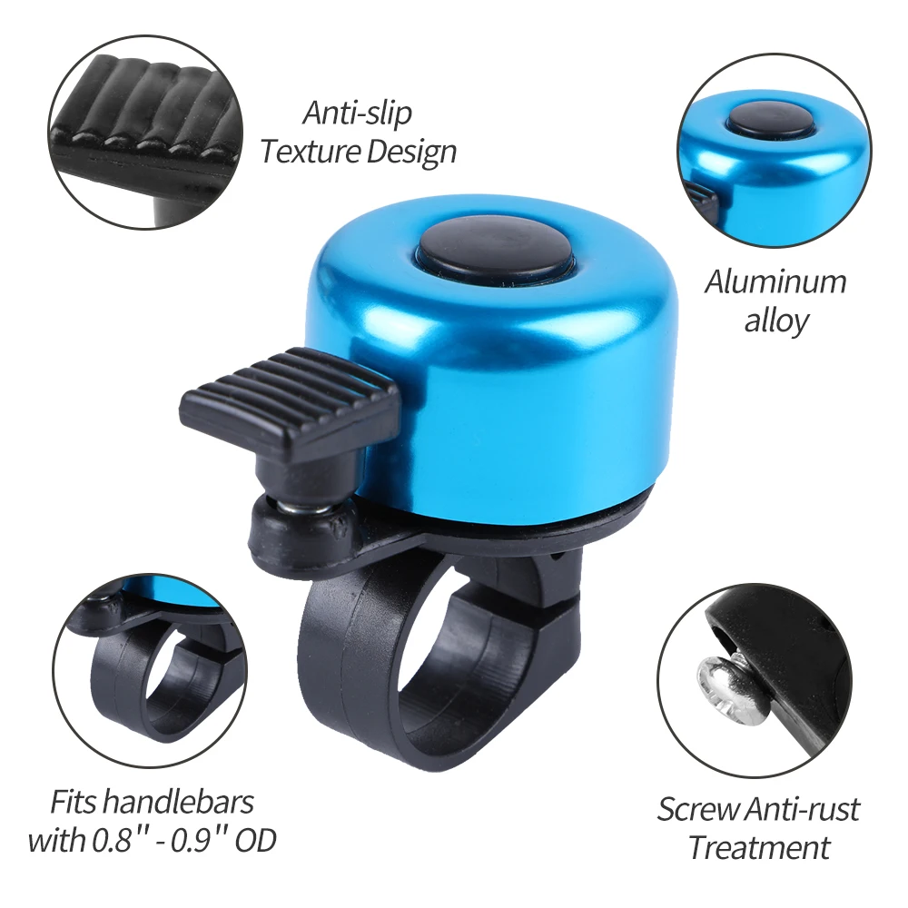 High Quality Bike Safty Alarm Metal Durable Crisp Loud Bicycle Bell Handlebar Ring Cycling Accessories Mountain Bike Bell