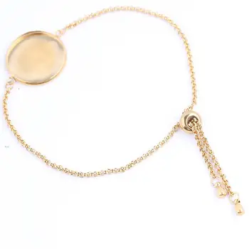 5pcs stainless steel gold plated chain bracelet base blanks 20mm cabochon setting bezels diy jewelry accessories
5pcs stainless steel gold plated chain bracelet base blanks 20mm cabochon setting bezels diy jewelry accessories
