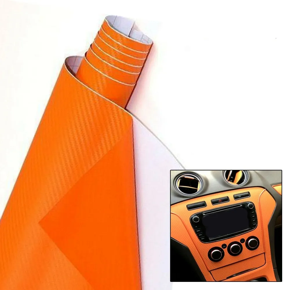 127 X 30cm Car Orange Carbon Fiber Vinyl Wrap Sticker Interior Accessories Panel 50x12Inch Car Carbon Fiber Stickers
127 X 30cm Car Orange Carbon Fiber Vinyl Wrap Sticker Interior Accessories Panel 50x12Inch Car Carbon Fiber Stickers