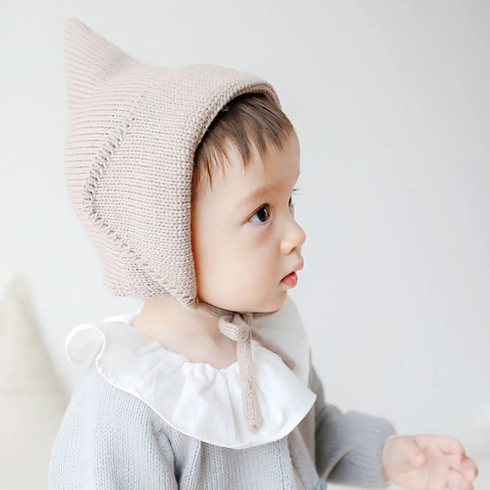 Unisex baby cap cute baby cap toddler cap knitted warm child autumn and winter hat newborn photography accessories