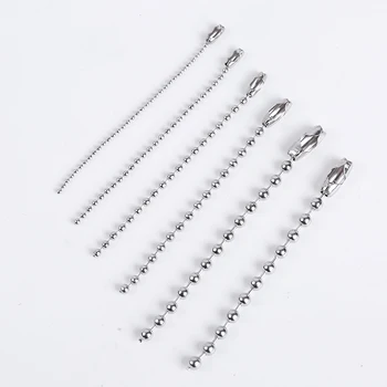 

5Pcs/Lot Stainless Steel Ball Bead Chains With Connection Clasps For DIY Extension Chains Accessories Jewelry Making