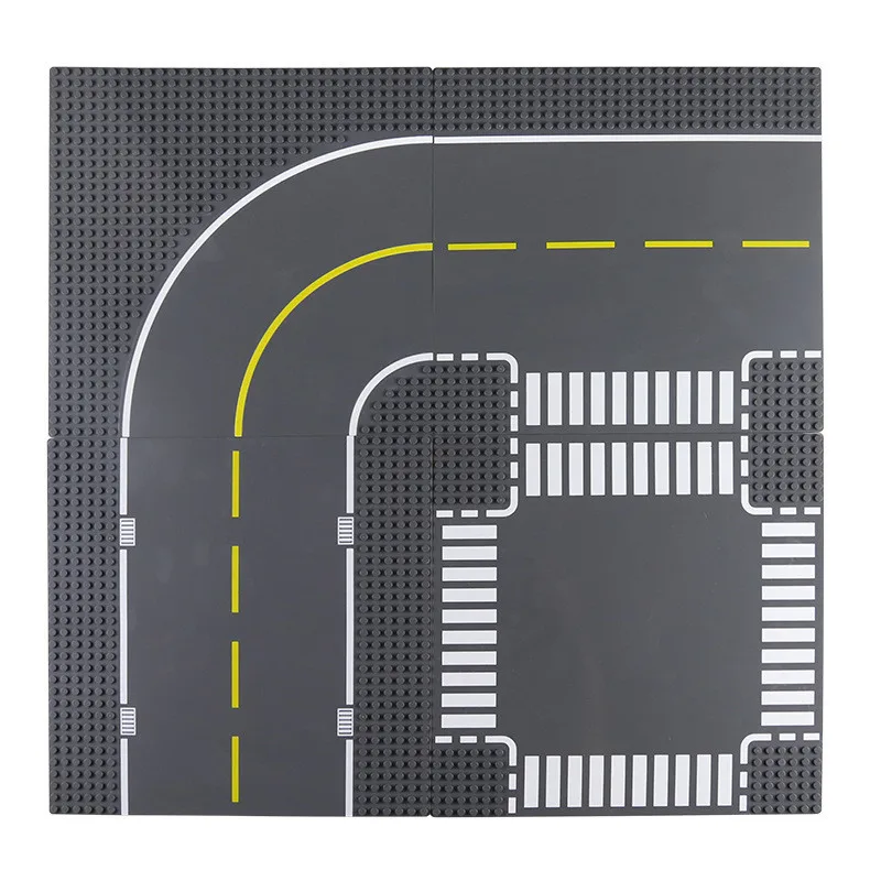 City Road Street Base Plate Straight Crossroad Curve Baseplate Baseboard DIY Building Blocks Parts Sets Bricks Toys for Children
City Road Street Base Plate Straight Crossroad Curve Baseplate Baseboard DIY Building Blocks Parts Sets Bricks Toys for Children