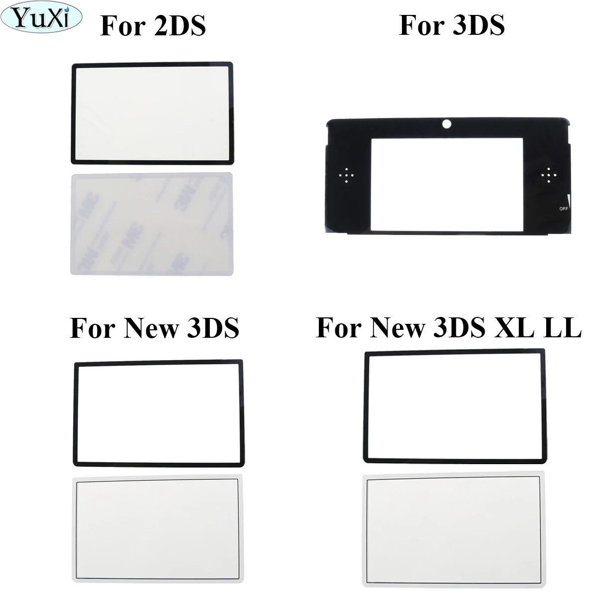 

YuXi 1pcs For Nintend New 3DS XL LL 2DS Screen Cover LCD Lens Clear For 2DS / New3DS