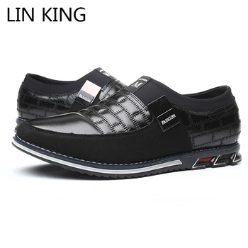 LIN KING Big Size Men Leather Shoes Spring Autumn Casual Shoes Slip On Loafers Comfortable Outdoor Non Slip Lazy Shoes For Male 
LIN KING Big Size Men Leather Shoes Spring Autumn Casual Shoes Slip On Loafers Comfortable Outdoor Non Slip Lazy Shoes For Male