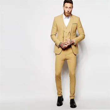 Handsome Notched Lapel Mens Slim Wedding Suits New Fashion Spring Three Pieces Bridegrooms Tuxedos Blazer (Jacket+Pants+Vest) 
Handsome Notched Lapel Mens Slim Wedding Suits New Fashion Spring Three Pieces Bridegrooms Tuxedos Blazer (Jacket+Pants+Vest)