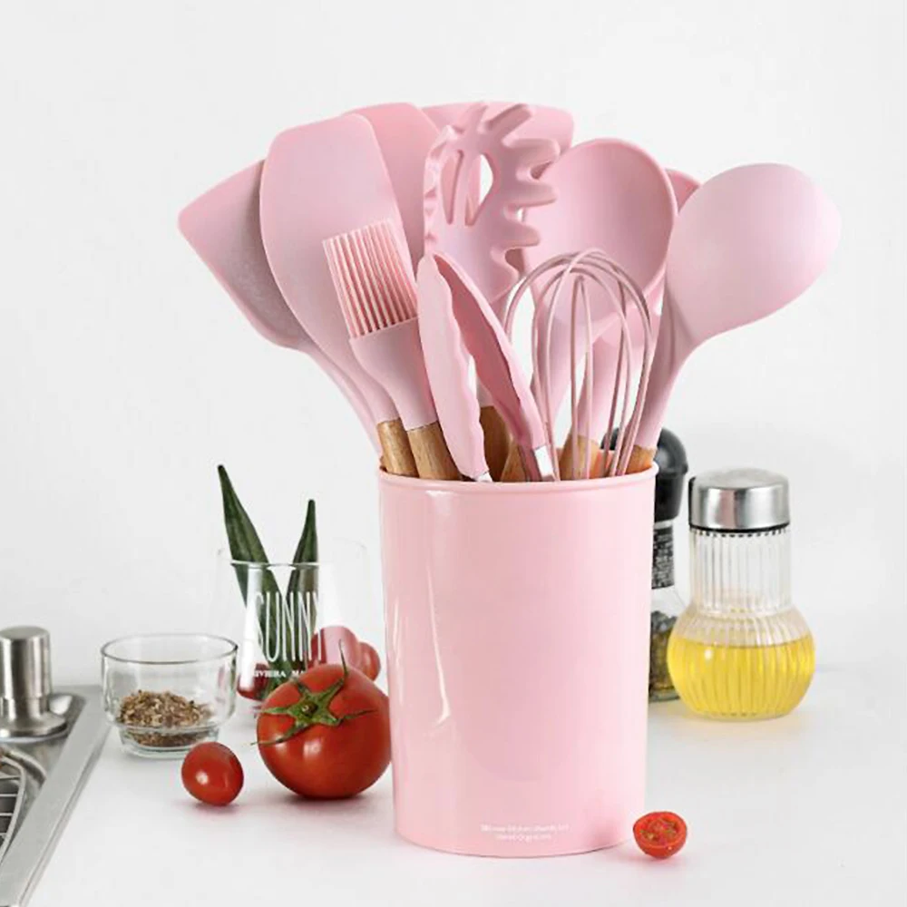 11pcs Premium Silicone Kitchen Cooking Utensils Set With Wood Handle Nonstick Cookware Turner Soup Spoon Egg Beater Spatula 3
11pcs Premium Silicone Kitchen Cooking Utensils Set With Wood Handle Nonstick Cookware Turner Soup Spoon Egg Beater Spatula 3