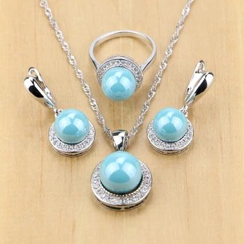 Blue Pearl with Beads Jewelry Sets Silver 925 Jewelry Wedding Decoration for Women Earrings/Pendant/Ring/Necklace Set
Blue Pearl with Beads Jewelry Sets Silver 925 Jewelry Wedding Decoration for Women Earrings/Pendant/Ring/Necklace Set