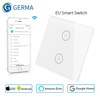 GERMA Mini Wifi Smart Wall Switch EU Glass Panel 2 Gang Mobile APP Remote Control Works with Alexa Google Home No Hub required
GERMA Mini Wifi Smart Wall Switch EU Glass Panel 2 Gang Mobile APP Remote Control Works with Alexa Google Home No Hub required