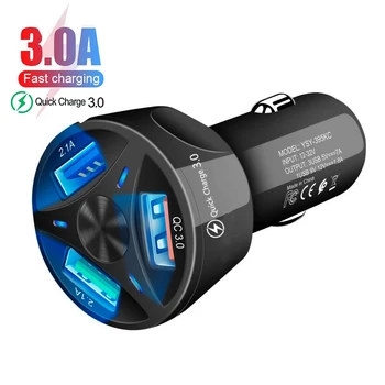 Car Charger Quick Charge 3.0 4.0 Universal 3 USB Port Fast Charging Adapter For iPhone Samsung Xiaomi Mobile Phone In Car IY372
Car Charger Quick Charge 3.0 4.0 Universal 3 USB Port Fast Charging Adapter For iPhone Samsung Xiaomi Mobile Phone In Car IY372