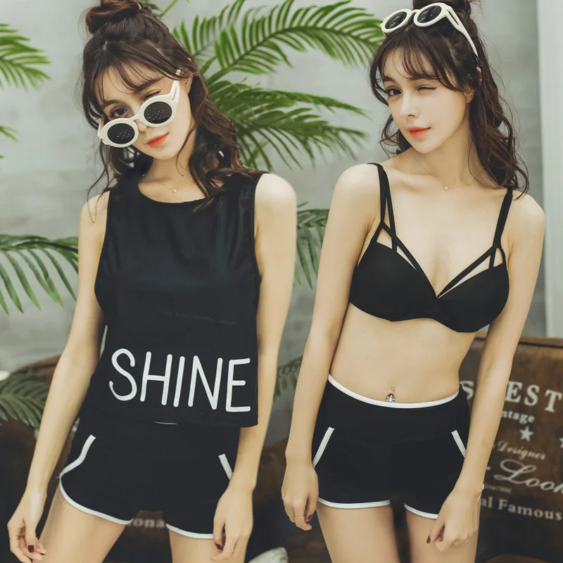 Bikini Bathing Suit Low Price 2018 New Style Women's-Underwire-Three-piece Set Hot Springs Swimwear 
Bikini Bathing Suit Low Price 2018 New Style Women's-Underwire-Three-piece Set Hot Springs Swimwear