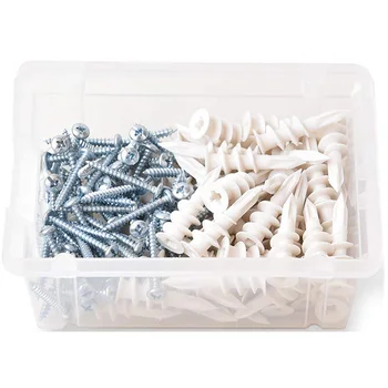 Plastic Self Drilling Drywall Anchors with Screws Kit, 65 Set Hollow Wall Anchors Set
Plastic Self Drilling Drywall Anchors with Screws Kit, 65 Set Hollow Wall Anchors Set
