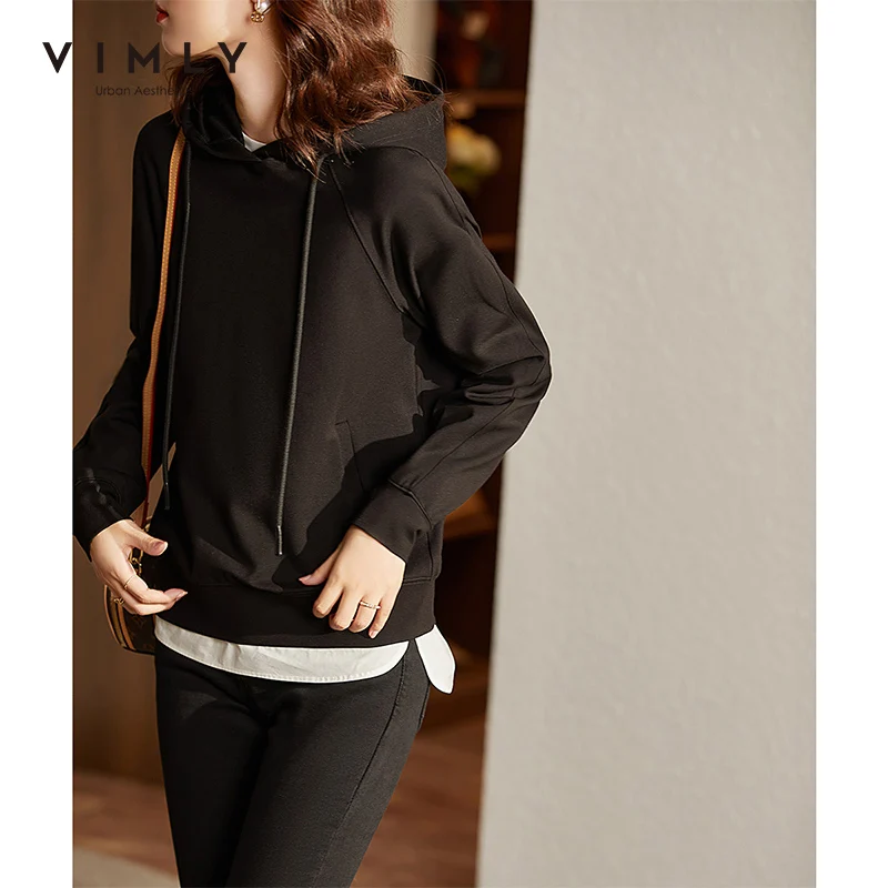VIMLY Women Hoodies Autumn Winter Fashion Hooded Solid Pocket Thick Clothing Loose Casual Sweatshirt Female Pullover Tops F8952
VIMLY Women Hoodies Autumn Winter Fashion Hooded Solid Pocket Thick Clothing Loose Casual Sweatshirt Female Pullover Tops F8952