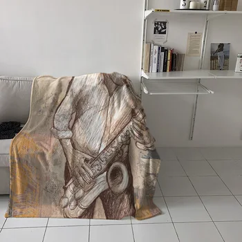 Saxophone Jazz Retro Printed Flannel Blanket Soft Throw Blanket Machine Washable Blankets for Beds Customizable Travel
Saxophone Jazz Retro Printed Flannel Blanket Soft Throw Blanket Machine Washable Blankets for Beds Customizable Travel