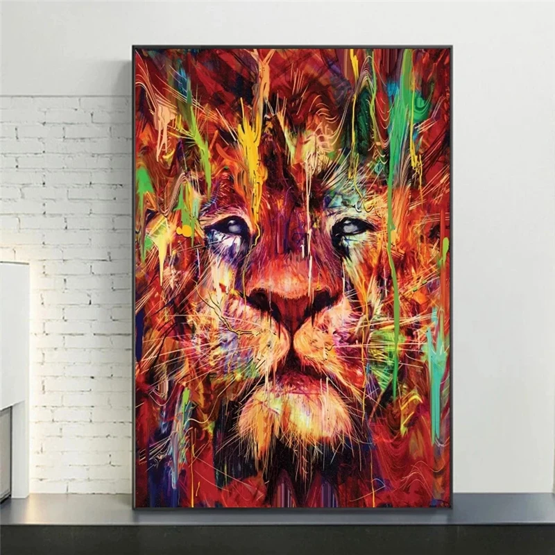 Modern Animal Graffiti Art Lions Canvas Painting Wall Art Posters Prints Cuadros Wall Pictures for Living Room Home Wall Decor
Modern Animal Graffiti Art Lions Canvas Painting Wall Art Posters Prints Cuadros Wall Pictures for Living Room Home Wall Decor