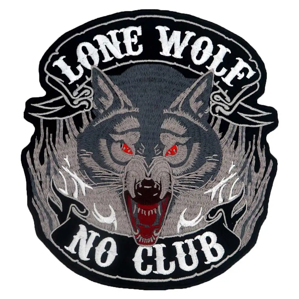 LONE WOLF NO CLUB large Embroidered backing punk biker Patches Clothes Stickers Apparel Accessories Badge
LONE WOLF NO CLUB large Embroidered backing punk biker Patches Clothes Stickers Apparel Accessories Badge