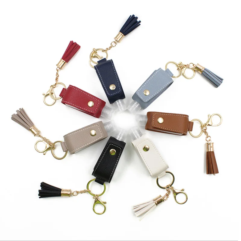 30ml Hand Sanitizer Holder Plastic Travel Bottle Refillable Container Reusable Bottle with Tassel Leather Keychain Carrier
30ml Hand Sanitizer Holder Plastic Travel Bottle Refillable Container Reusable Bottle with Tassel Leather Keychain Carrier