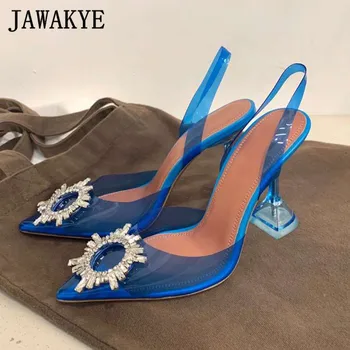 PVC Transparent Crystal Shoes High heel Sandals Women pointed toe Goblet heels Summer Sandals Sexy Shinny Party Shoes Woman 
PVC Transparent Crystal Shoes High heel Sandals Women pointed toe Goblet heels Summer Sandals Sexy Shinny Party Shoes Woman